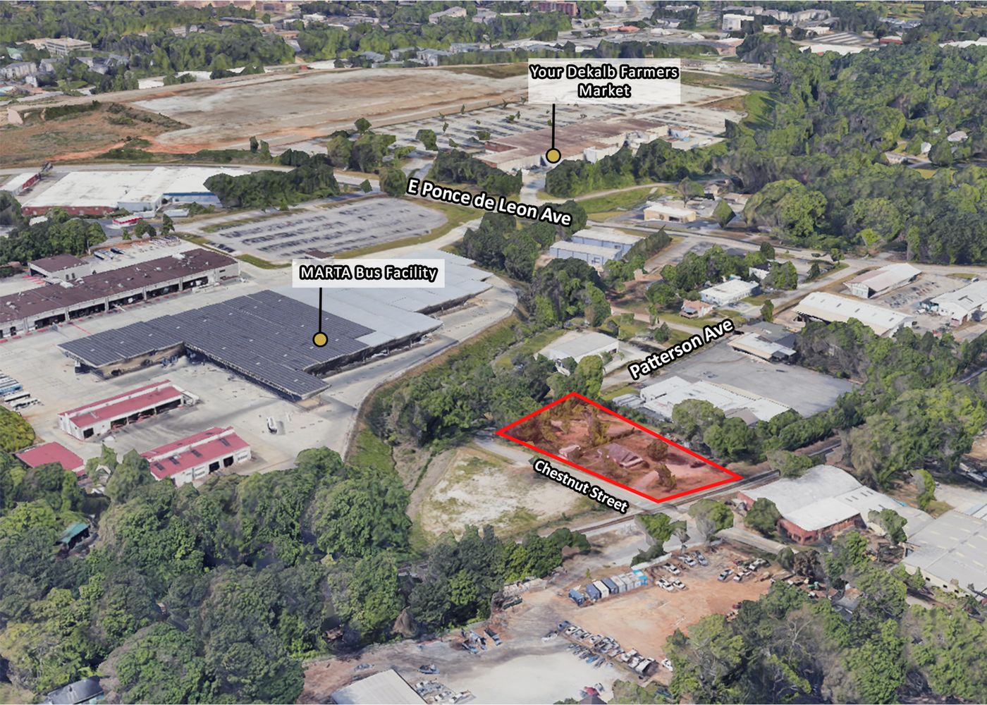 Industrial Land Site Near I-285 | 0.8 Acres: 3046 Chestnut St, Scottdale, GA 30079